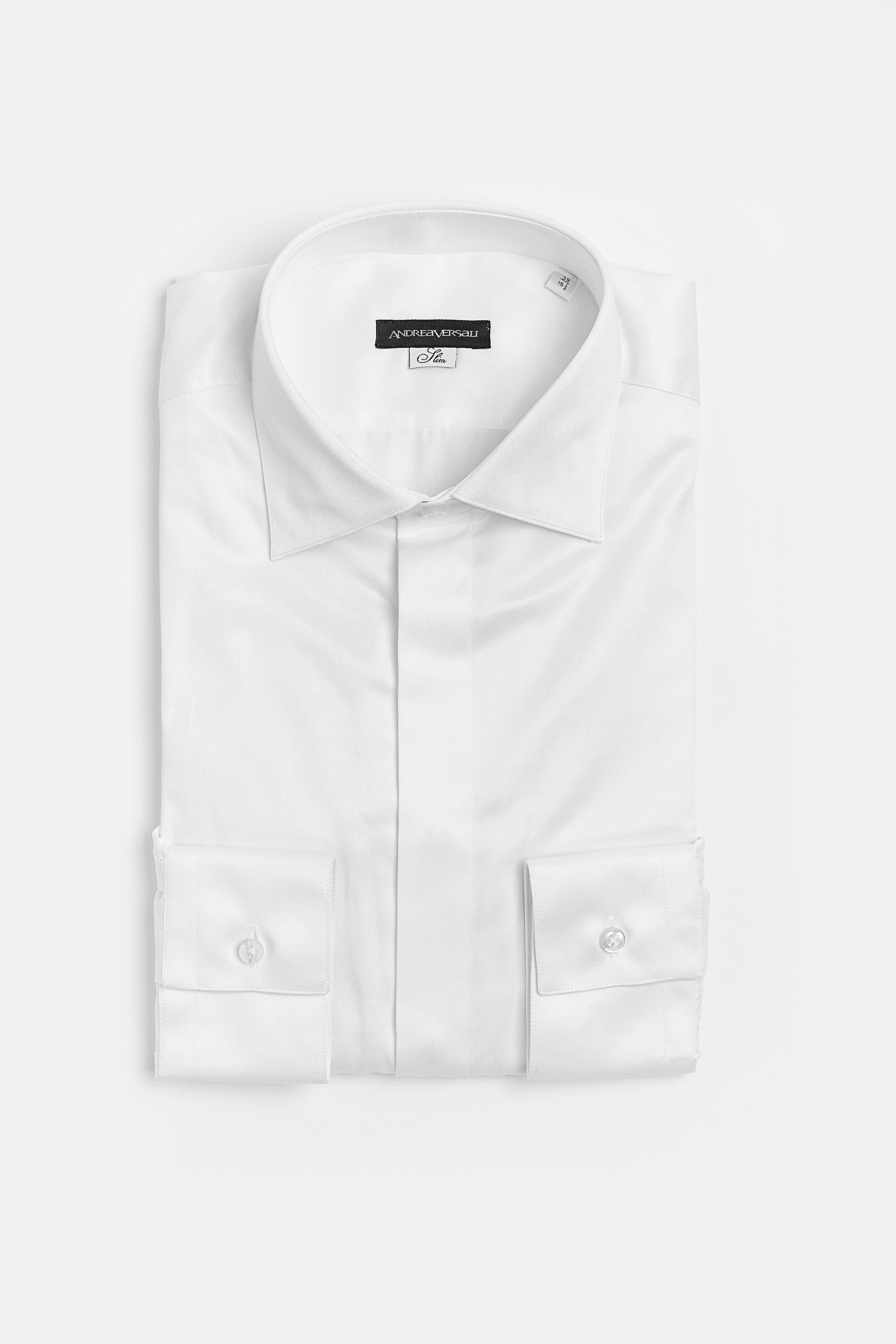 Camicia da cerimonia uomo classico bianca, collezione Andrea Versali