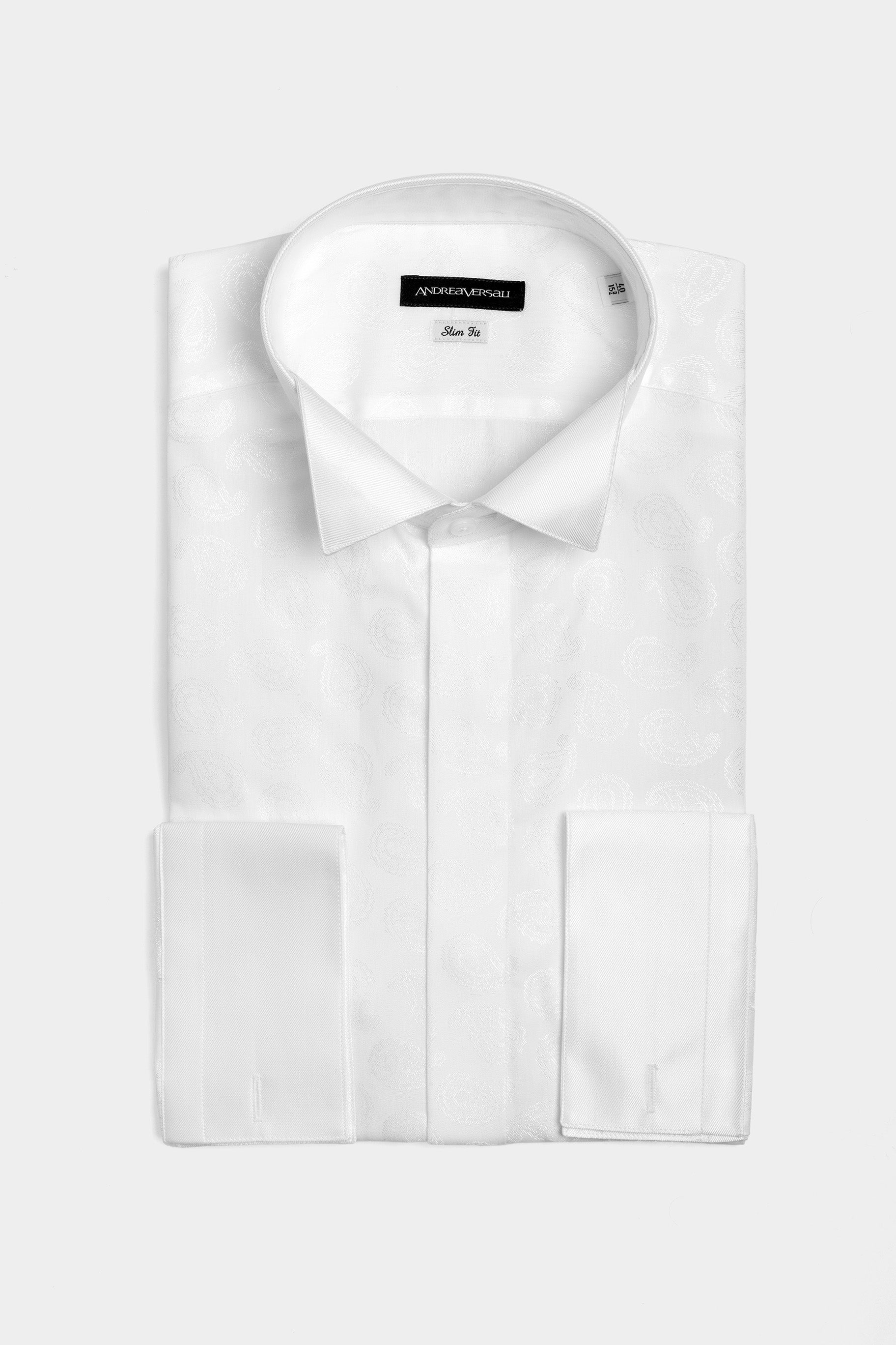Camicia da cerimonia uomo jacquard, collezione Andrea Versali