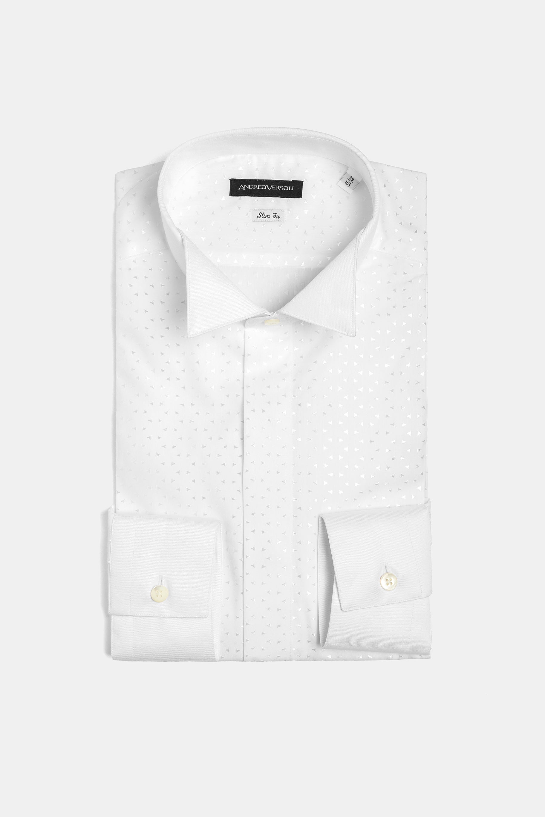 Camicia da cerimonia uomo slim perla, collezione Andrea Versali