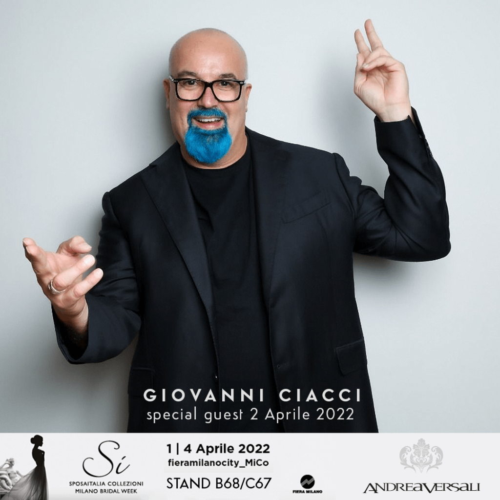 Giovanni ciacci Andrea Versali will be at si sposa italia collections April 2022