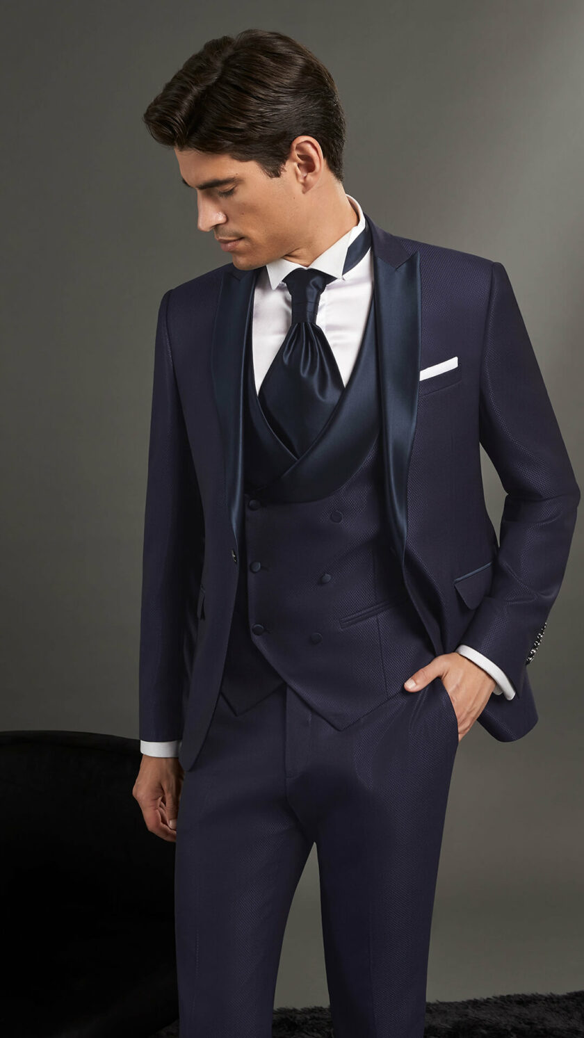 abito versali cerimonia uomo 2023 elegante con gilet doppio petto 241 S50